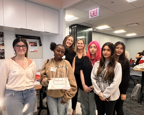 Students at career day