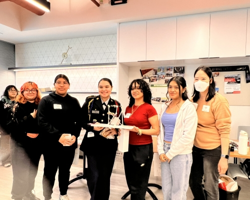Students at career day