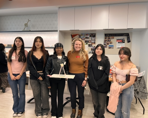 Students at career day