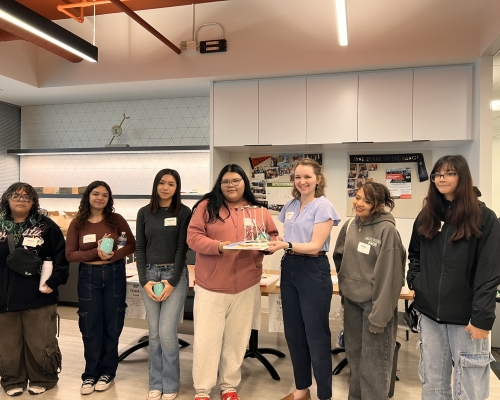 Students at career day