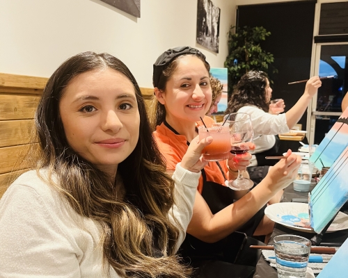 Paint and Sip_ Myra and Marlena
