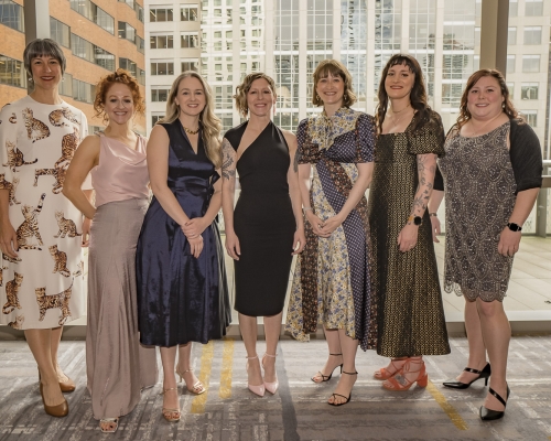 Executive Board (from left): Emily Yasukochi, Tracy Wiyrick, Brett Pool, Hailey Brey Gai Kappes, Renee Koester (Sherry Harris not shown)