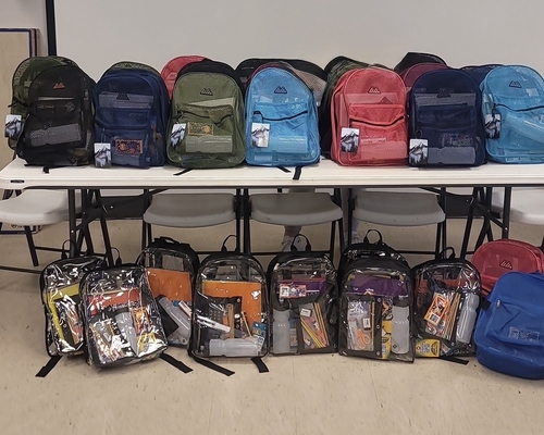 30 Backpacks filled with Supplies