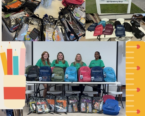 School Supply Drive Collage