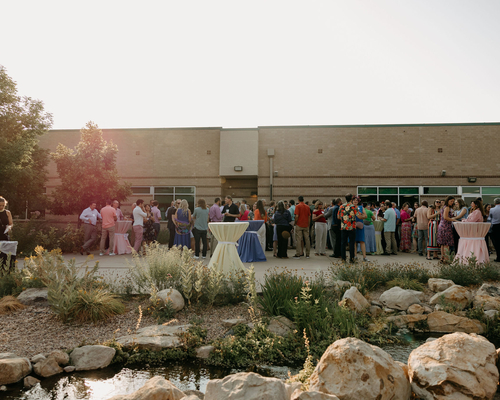 View of the patio at the summer social. Photos by Brooke Silverman