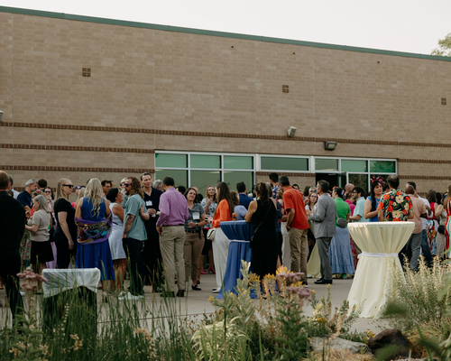 View of the patio at the summer social. Photos by Brooke Silverman