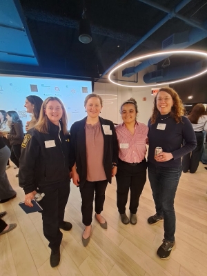 New members gather to learn about WTS-Boston, its committees, and how to get involved.